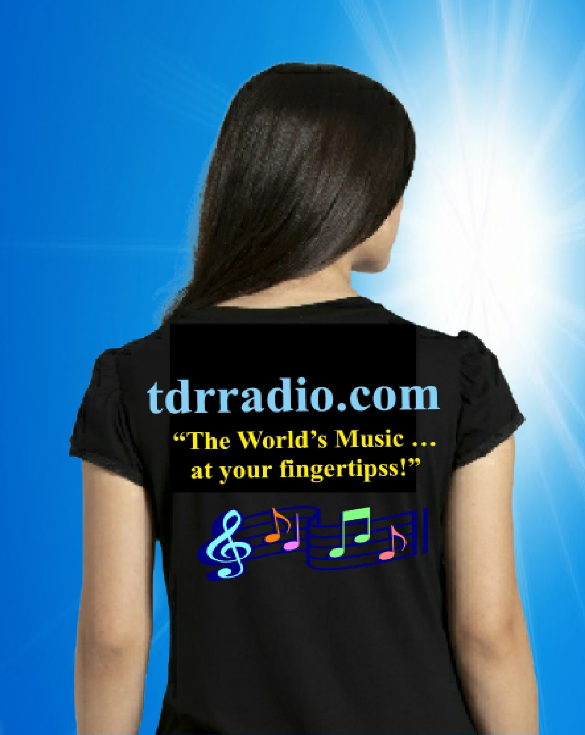 BLACK V-NECK TEE