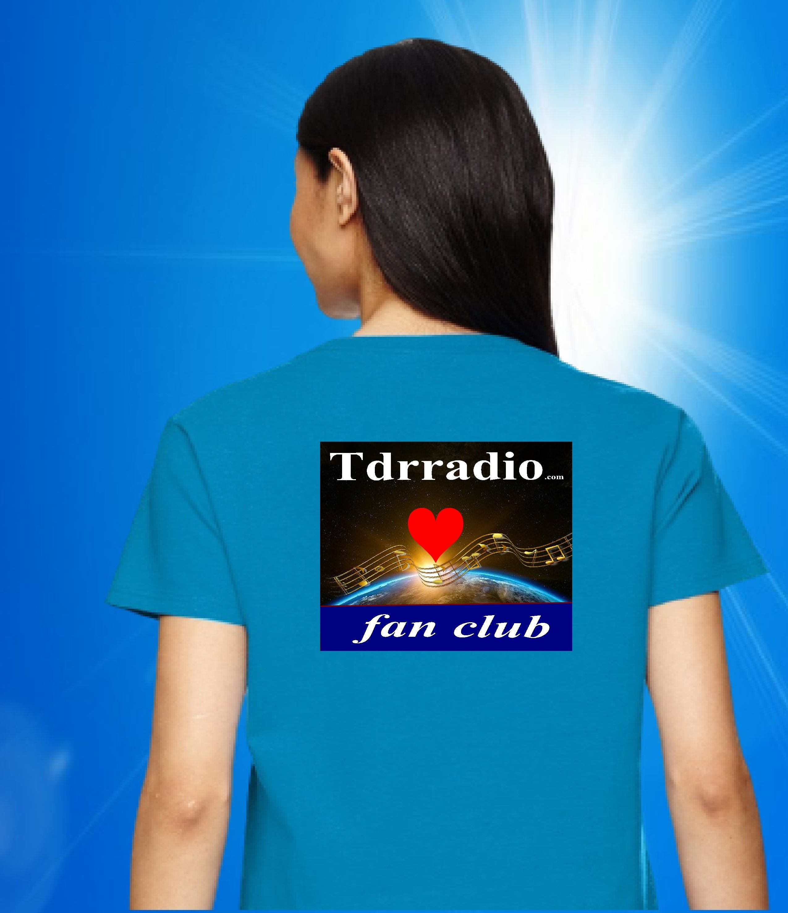 BLUE SAPPHIRE V-NECK TEE
